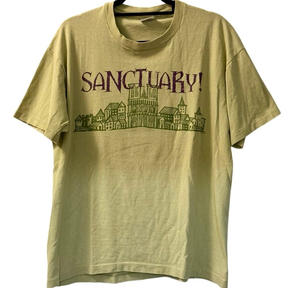 Vintage 90s Hunchback of Notre Dame Cast and Crew Premier Single Stitch Shirt XL